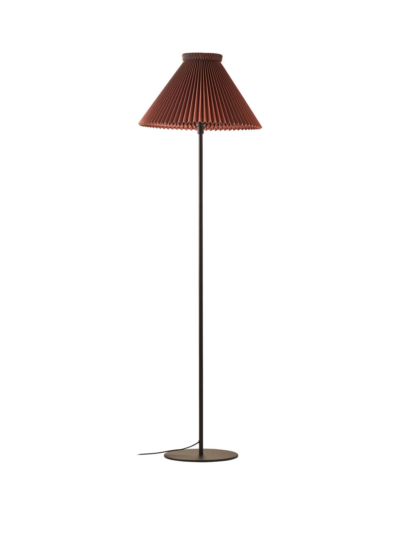 Leklint334h Floorlamp Lampshade1 30Cm Paper Chokolate Packshot1